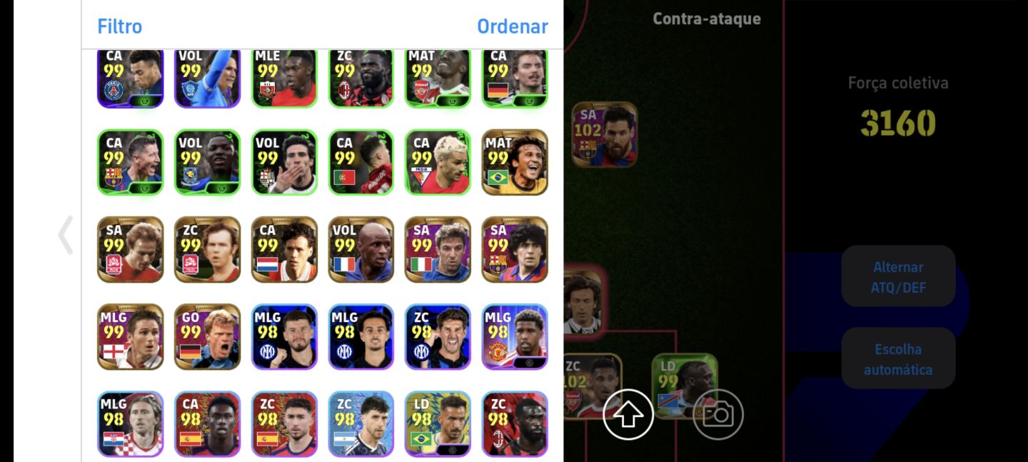 Conta Efootball com Cartas Raras e Especiais!! Chama!!