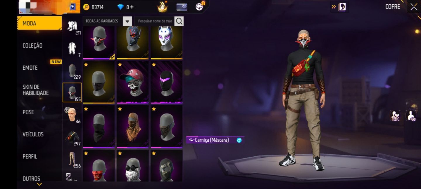 Conta de ff boa para ap + skins de armas evolutiva e conjuntos