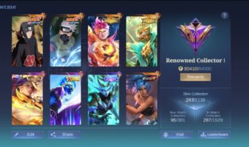 Conta Mobile Legends Lendary | 283 Skins | 120 Heróis | Premium