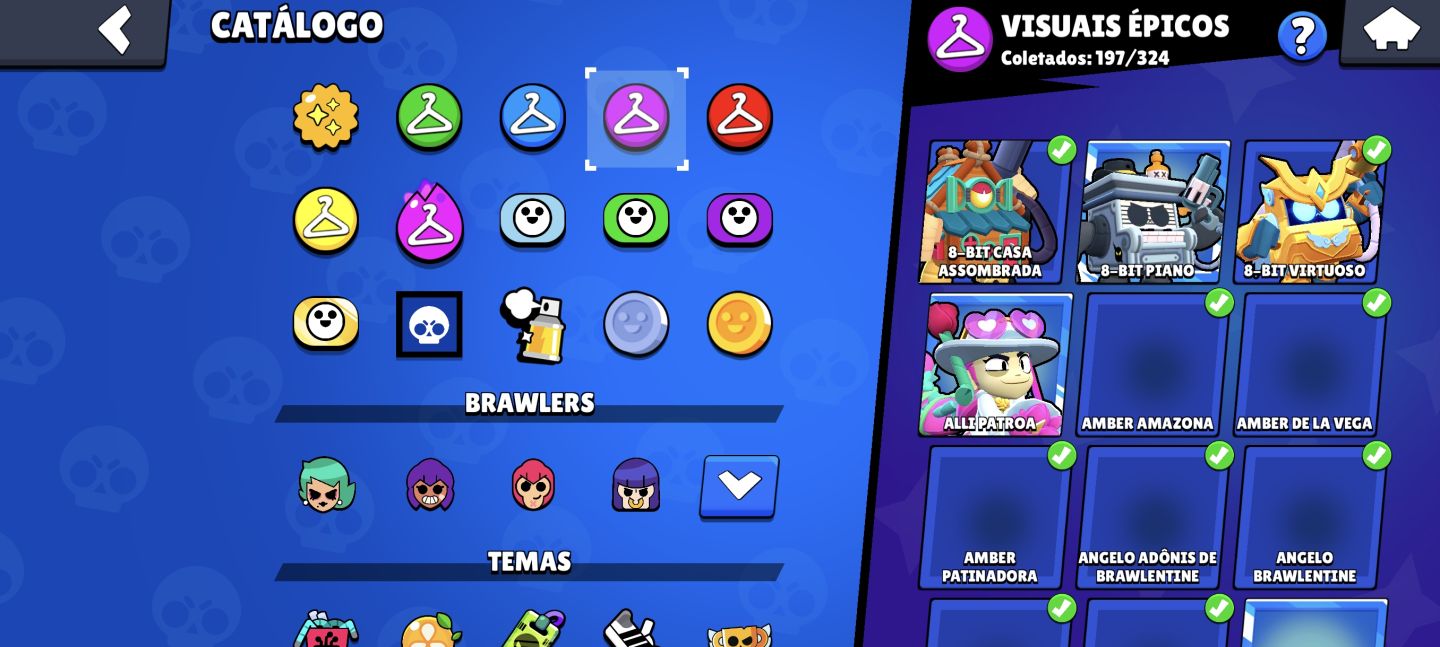 Conta com muita skin top, e muitos troféus