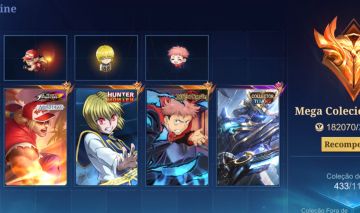 Conta MLBB com skins exclusivas como KOF, Jujutsu KAISEN e outras skins raras