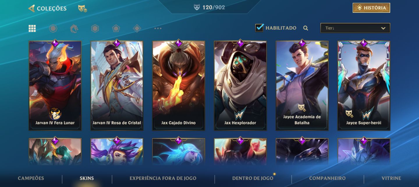 Conta Wild Rift | 4X Challenger | 120 Skins | 2 Cromas Míticos