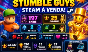 Conta Stumble guys Steam lv.25 com 197 skins + Mr beast + miticas olhe descriçao