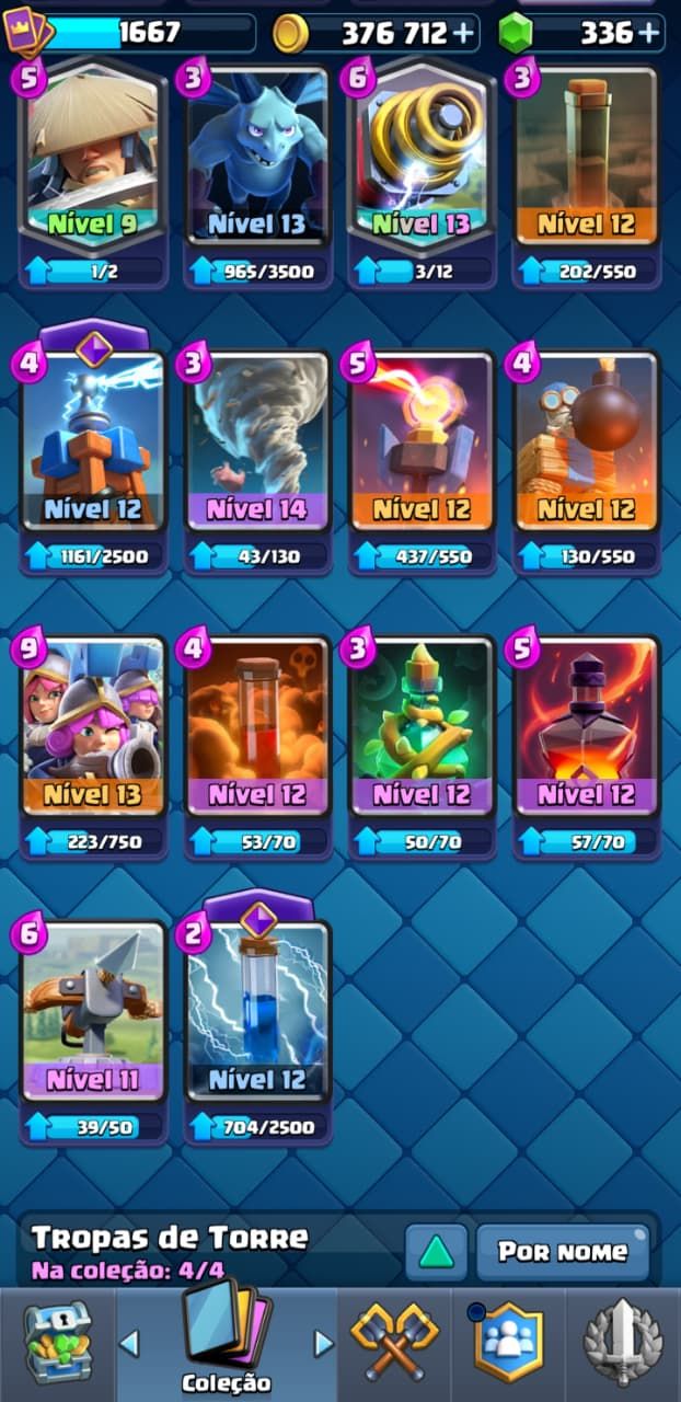 CLASH ROYALE - REI 15 MAX - 14 EVO - 376K OURO - 13K DE TROFÉUS