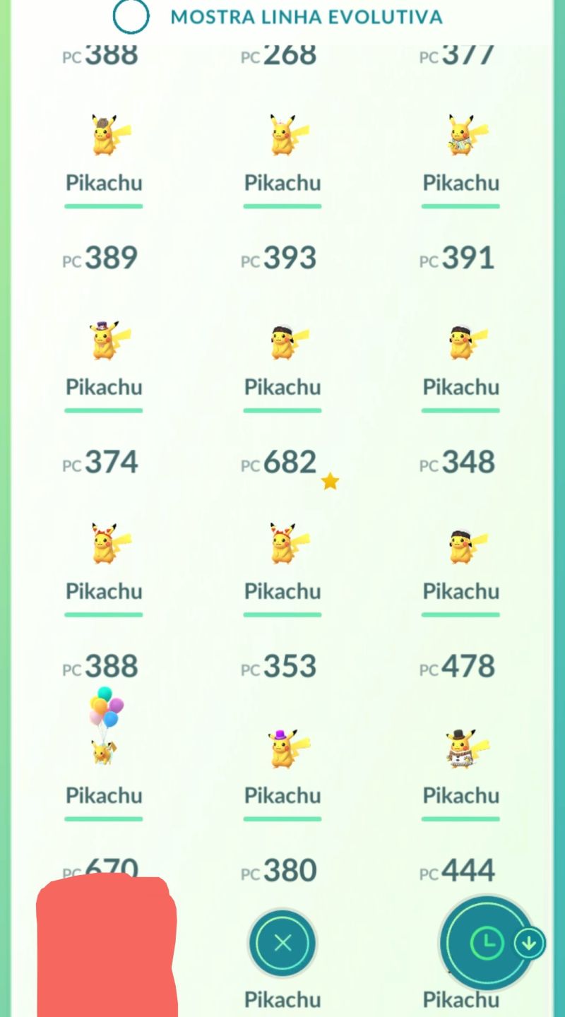 Pikachus/pichu de traje- pokemon go