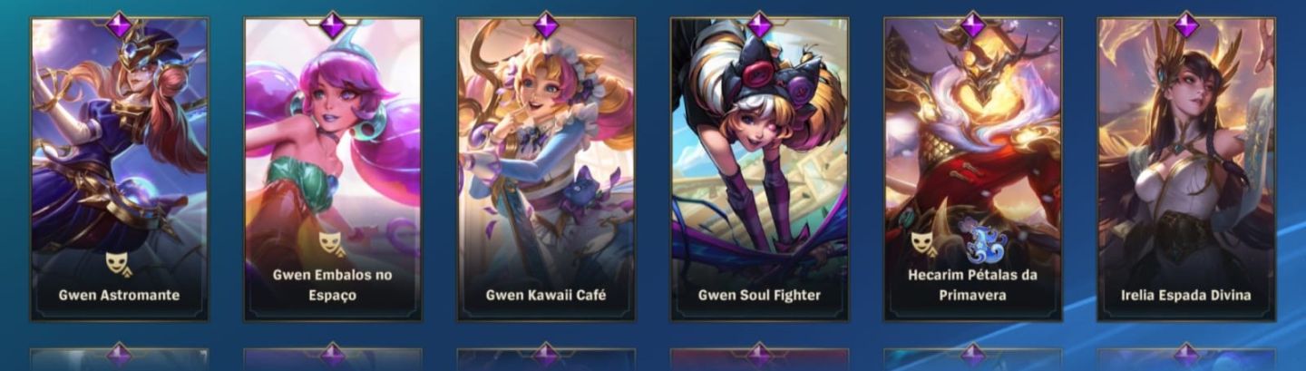Wild Rift conta - 130+ skins, Full champs e NV300+