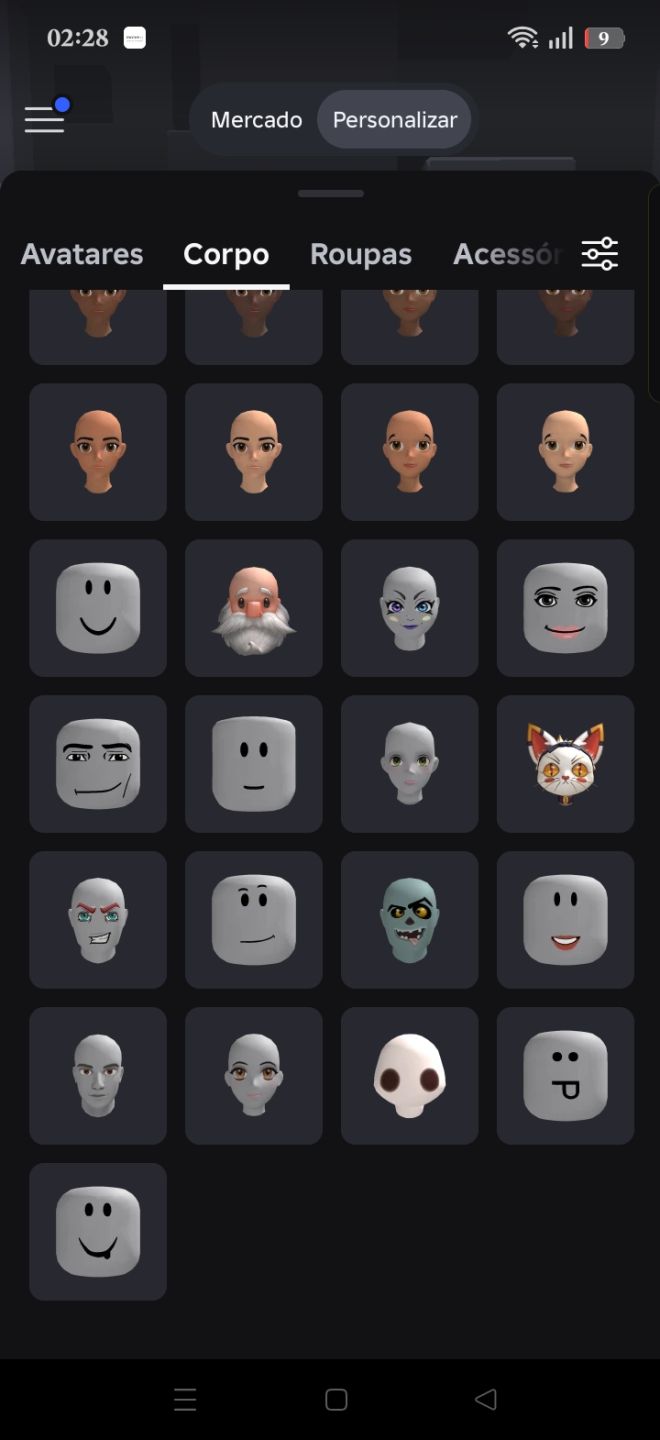 Conta de roblox boa, com bastante item e quase 500 robux