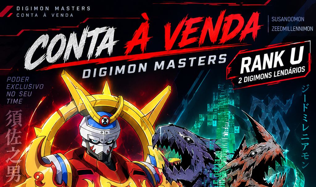 CONTA DIGIMON MASTERS LADMO SERVIDOR ALPHA