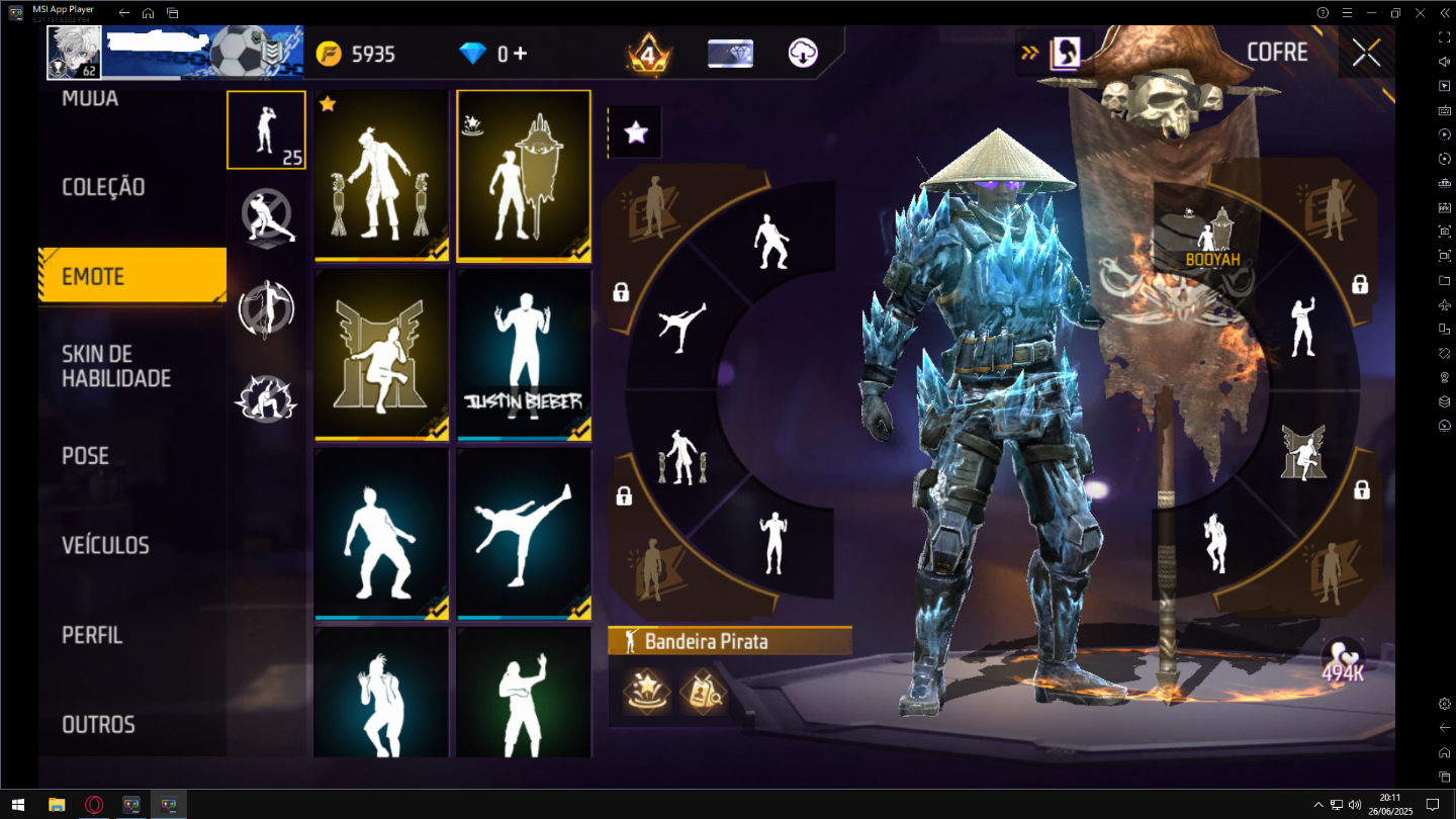 Conta free fire lvl 62 conta parada faz 3 anos