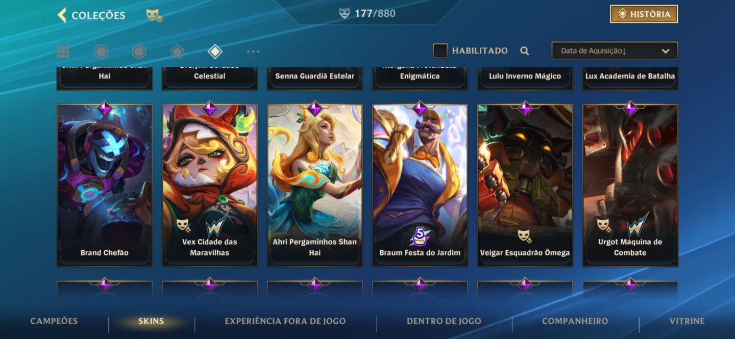 CONTA WILD RIFT, 180 SKINS INCLUINDO LIMITADAS, EX CHALLENGER