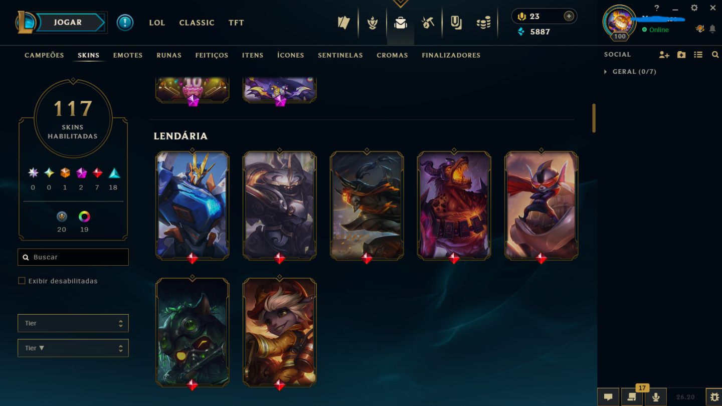 Conta rara de 2011 com kayle juiza e shaco pandemonio de prestigio