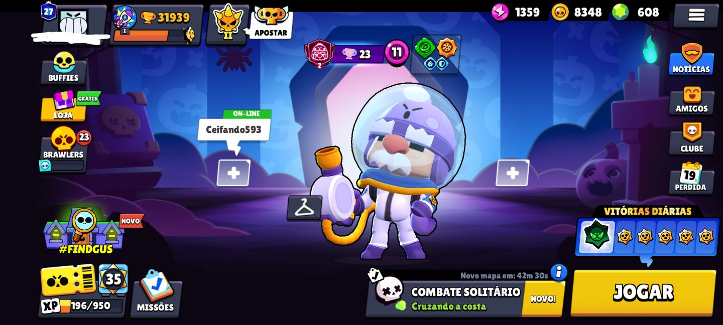 CONTA BRAWL STARS (600+GEMAS) 70K+ BLINGS 30.000 TROFÉUS