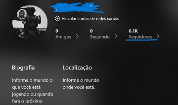 CONTA XBOX COM 400K GAMESCORE E 6K SEGUIDORES.