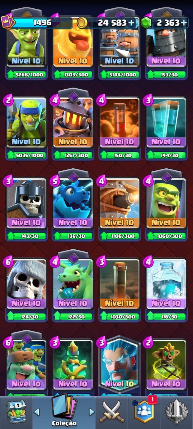 CONTA CLASH ROYALE RARA / CONTA 10 ANOS / 10k TROFÉUS / MUITOS COSMÉTICOS