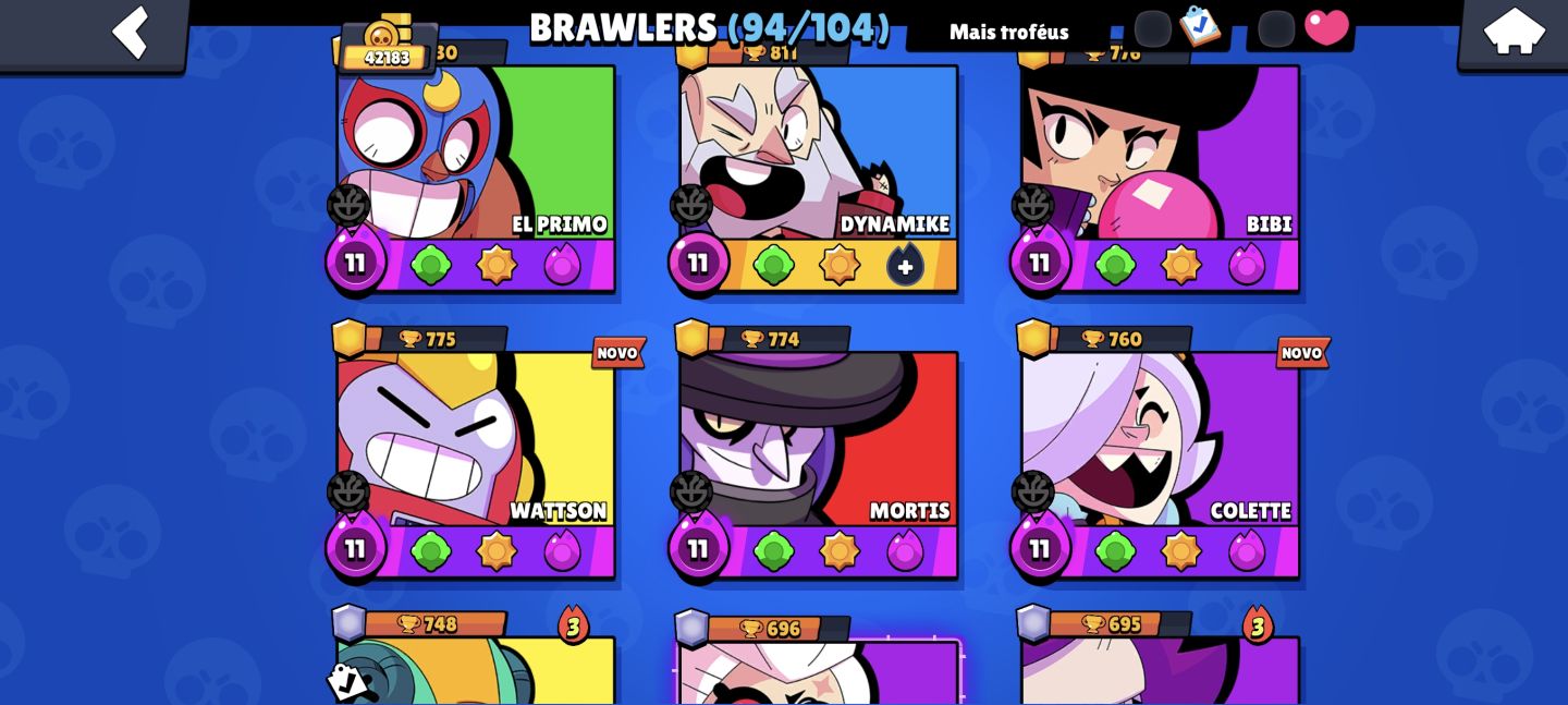 Conta brawl stars desde o lançamento 42k troféus aceito propostas