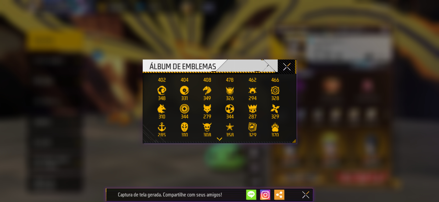 Conta FF desde 2018 Rara! E gemada.