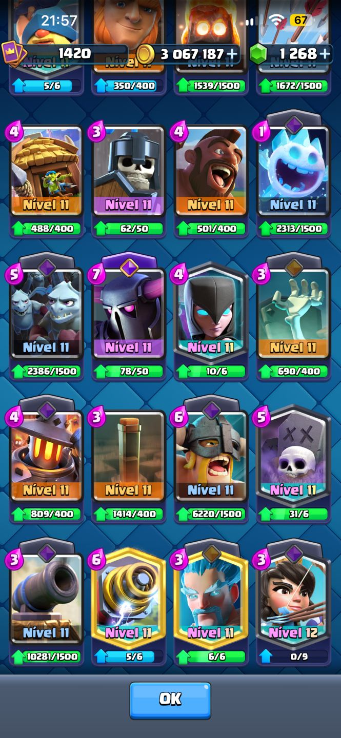 Conta de clash 13.800K