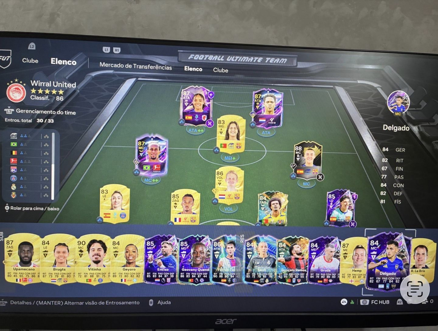 Conta Ps5 com time ea fc 27, time inegociavel 1.5kk, webapp liberado mais coins