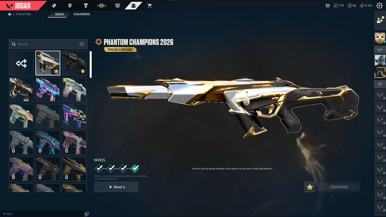 Conta Valorant | Champions 2026 + Vandal Kuronami + Gaia | Saqueador | Prata