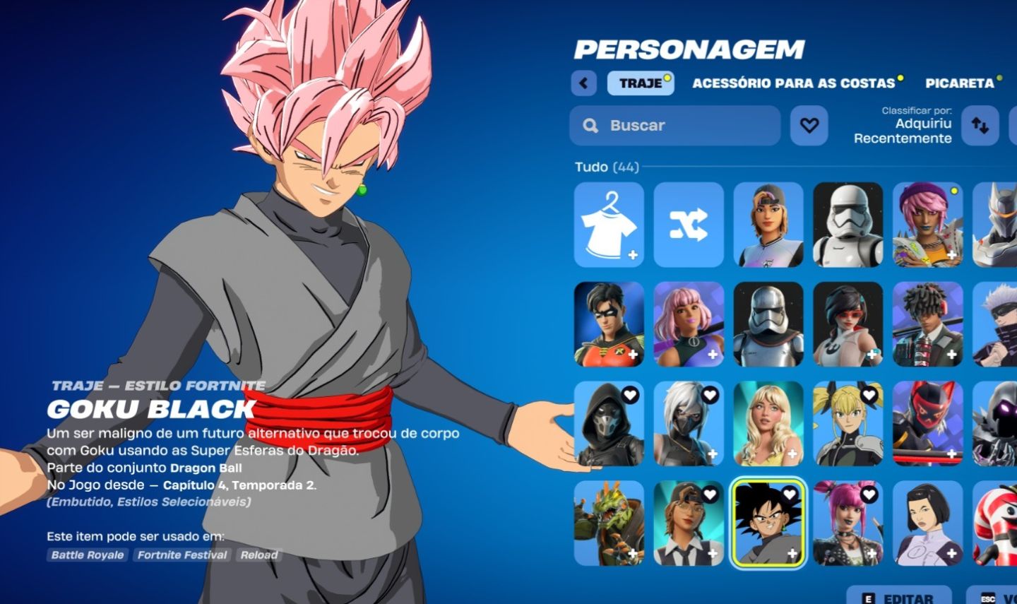 Conta de Fortnite com 42 Skins | Vegeta | Promoção!