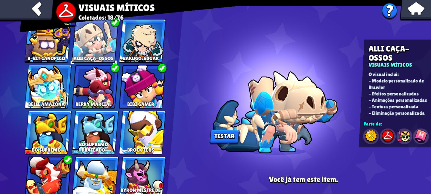 Conta iniciante de brawl star
