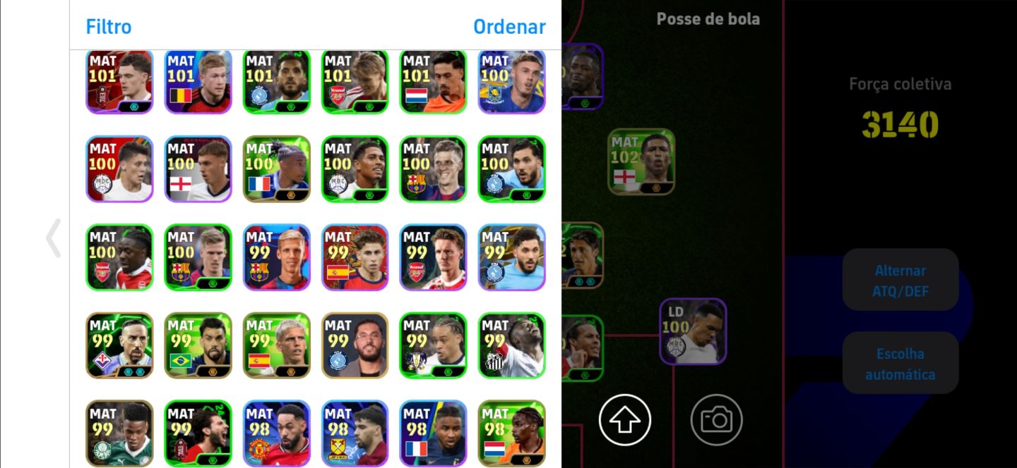 CONTA DE EFOOTBALL MOBILE COM NEYMAR E MESSI DO PACK, AGÜERO E TÉCNICO CRUYFF!!!