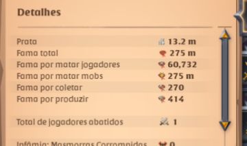 CONTA ALBION ONLINE COM 152M DE FAMA AMARELA + SET DE MACHADO DE GUERRA SPECADO