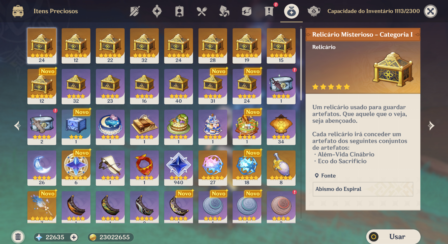 |Genshin AR60| 21K Gemas + 57 Personagens 5 + 16 Armas 5 Kinich top 2% Ganyu 3%