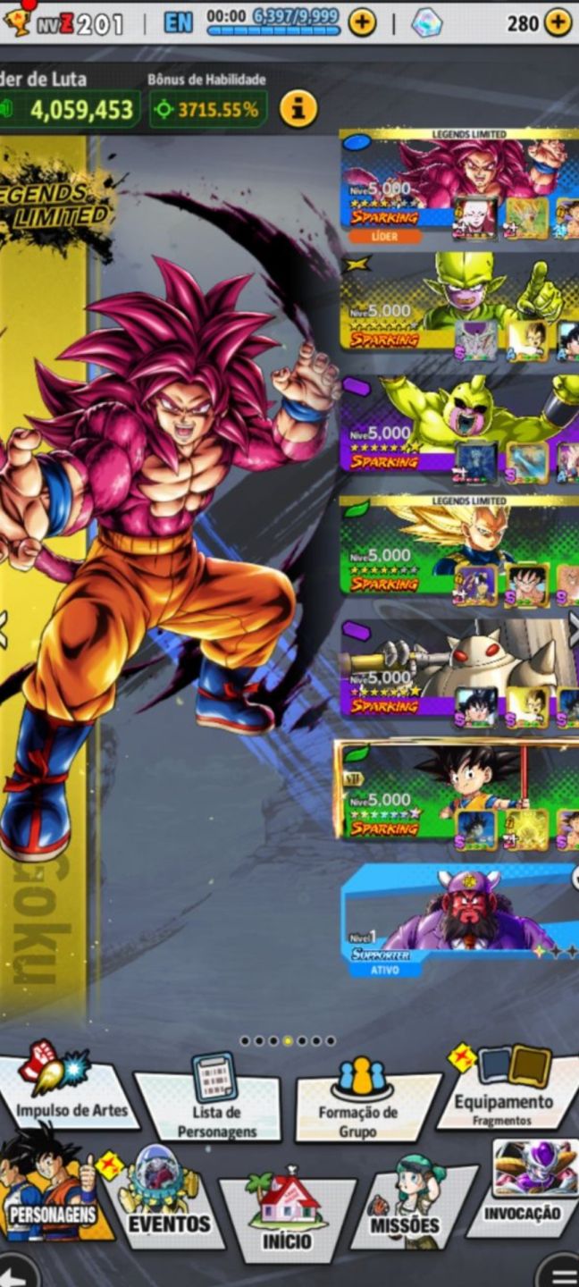 Conta de Dragon Ball Legends