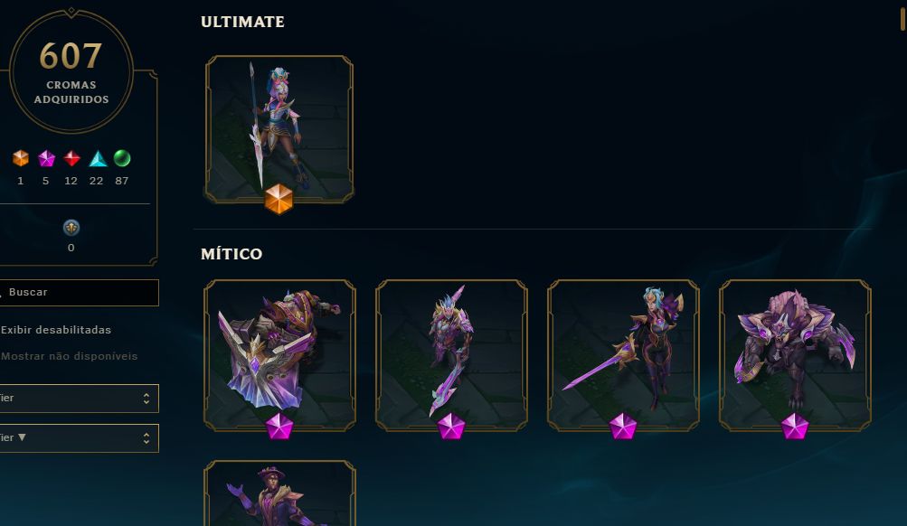 Conta LoL - Mestre 700 skins (valor negociavel)