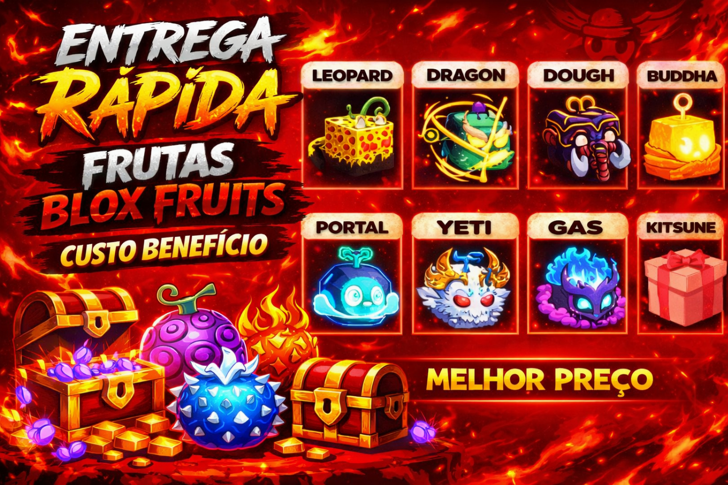Frutas Blox Fruit [40% DE DESCONTO] GRANDE VARIEDADE!
