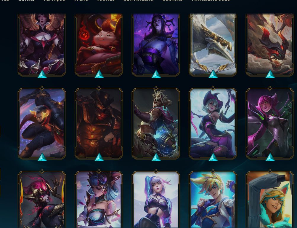 Conta Lol platina 4 com 417 skins, Full acess