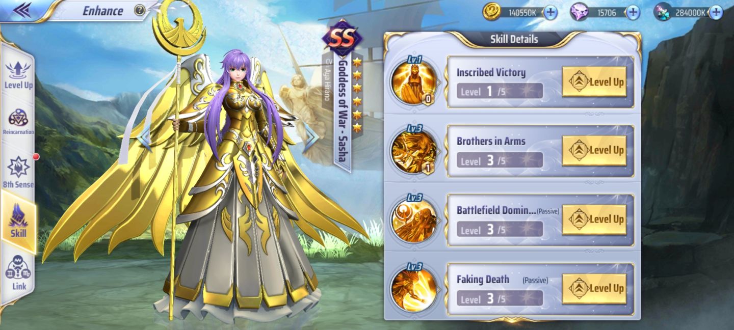 Conta saint seiya awakening servidor 150