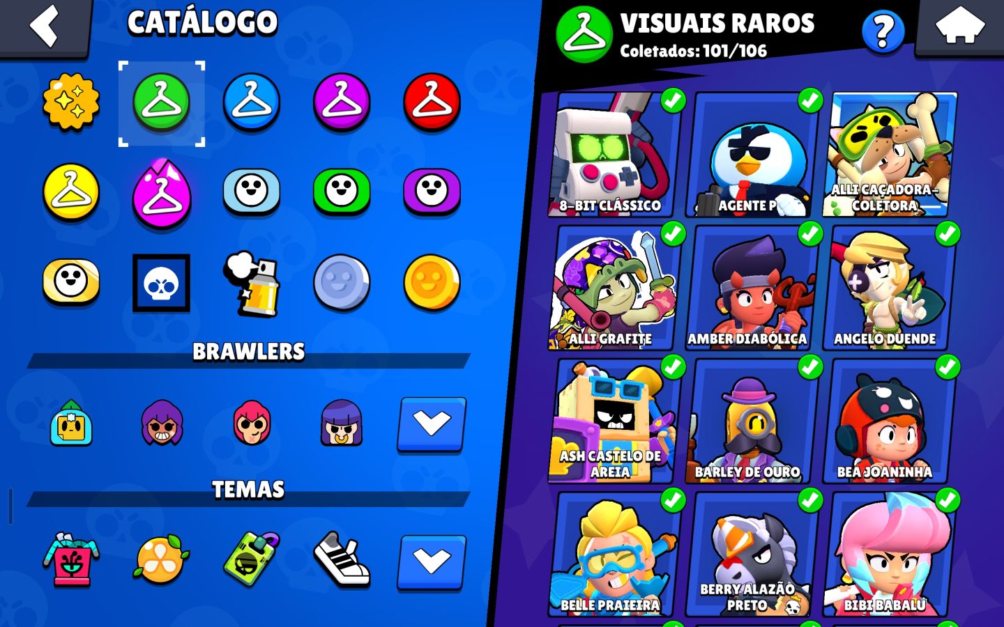 Conta full brawl stars, 6 mestres, +100k troféu, 5 skin ouro, shelly estelar