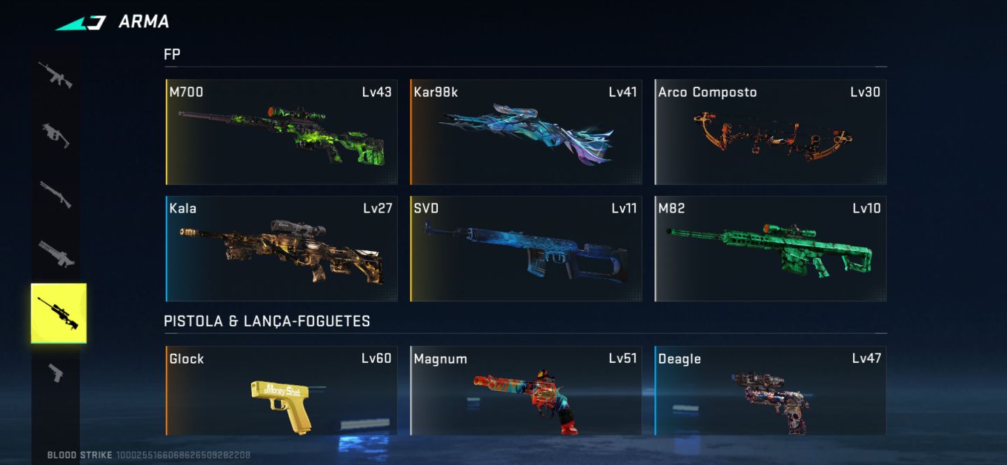 Conta nv 50 muitas skins