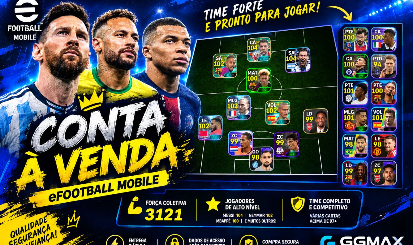 Conta Efootball Mobile com 3121 de Força