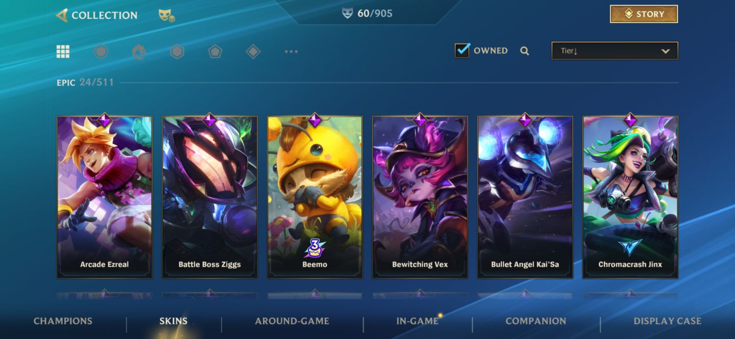 Conta Mestre com 60 Skins !
