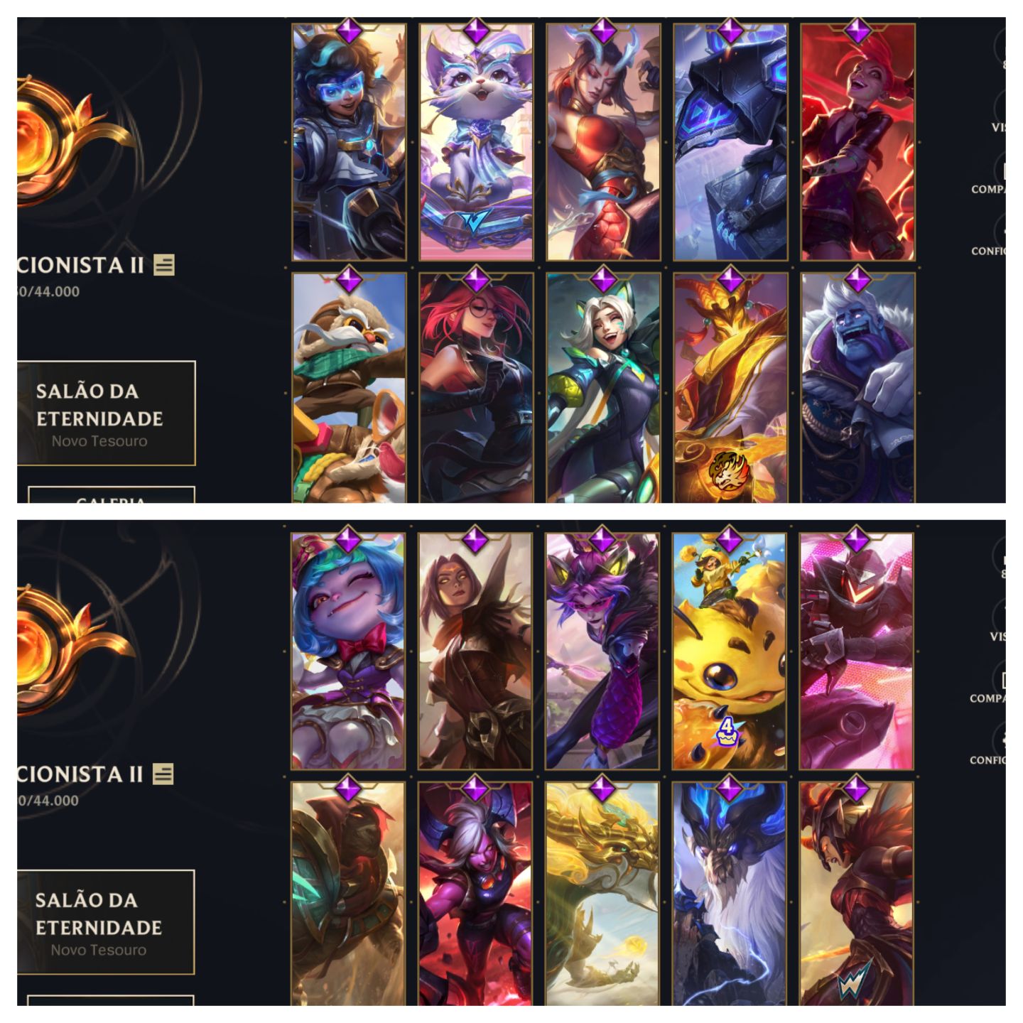 Conta (WR + LoL) 465 Skins total.