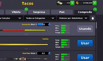 Conta 8 Ball Pool Nível 105 | 8,3M de Moedas | 111 Cash | Tacos Raros