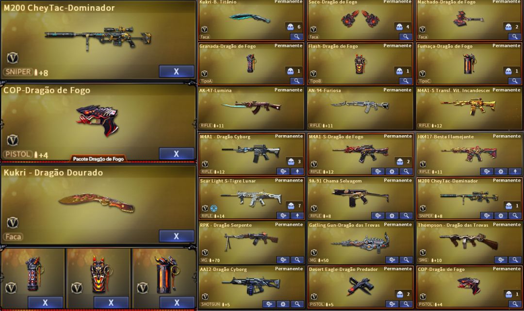 CONTA CROSSFIRE / 27 VIPS / 244 ITEMS / FULL ACESSO