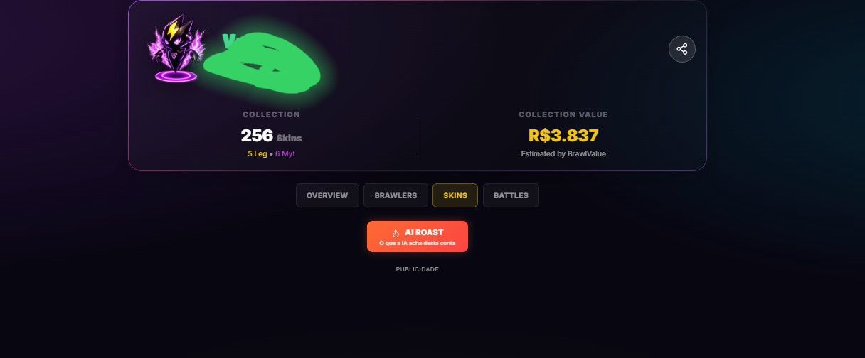 Conta Brawl Stars - 34k Troféus | 76 Brawlers | 256 Skins |