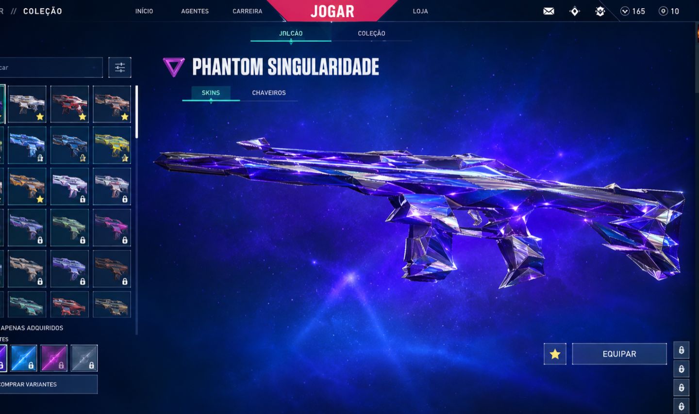 CONTA VALORANT COM SKINS RARAS PHANTOM SINGULARIDADE, VANDAL SUBLIME E FACA YO