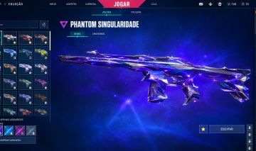 CONTA VALORANT COM SKINS RARAS PHANTOM SINGULARIDADE, VANDAL SUBLIME E FACA YO