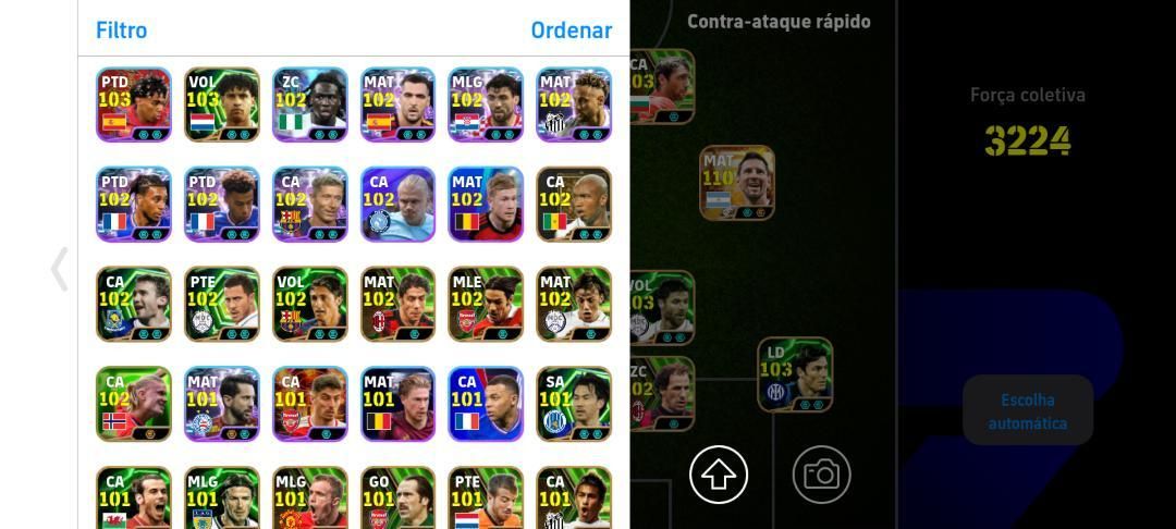 CONTA EFOOTBALL TOP! MESSI BIG TIME + HAZARD 109 + CR7 105 + BEBETO E+++!