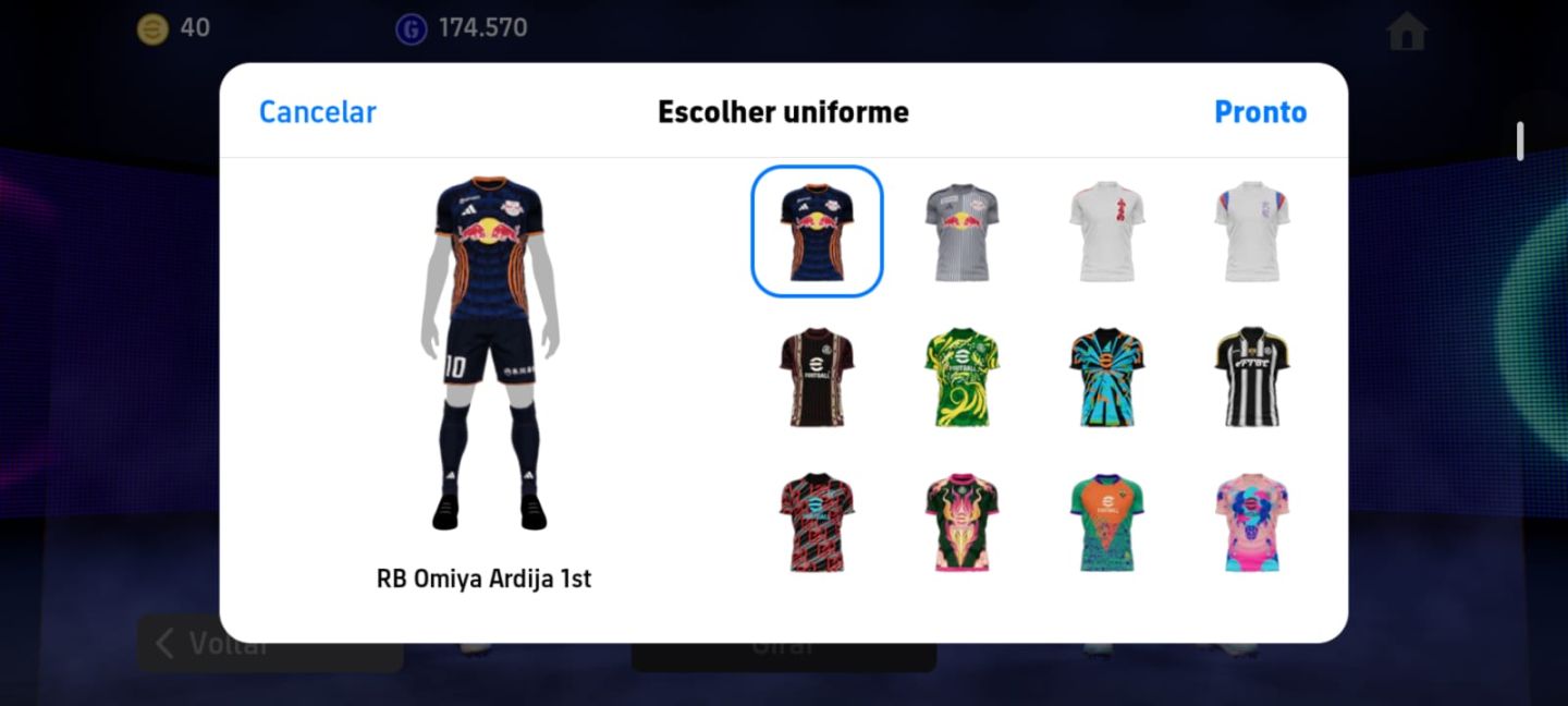 Conta Efootball APELONA/ Hazard 109, Bale 108, Gerd Muller 108 e MAIS JOGADORES