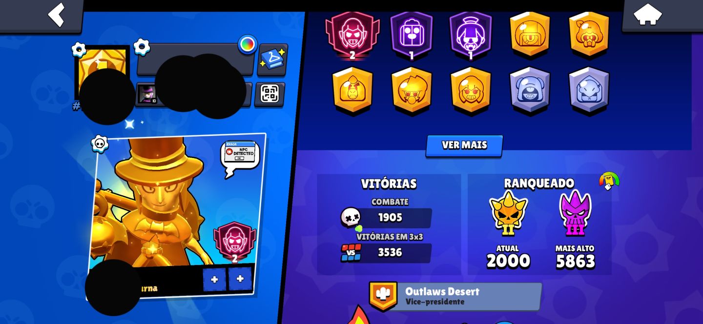 CONTA BRAWL RARA DE 2018 COM SHELLY ESTELAR | RANK LENDÁRIO | SKINS | RECURSOS