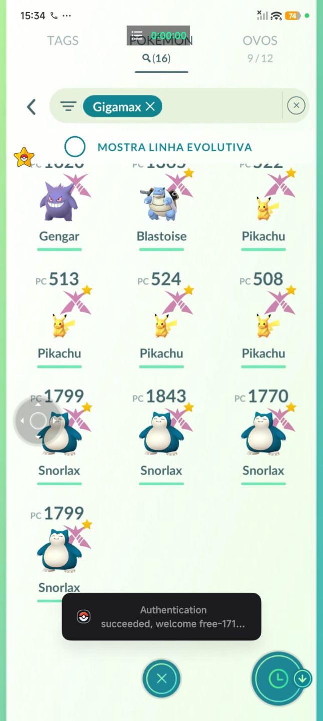 Venda de gigamax e dinamax, gigamax shiny e dinamax lendário e muito mais