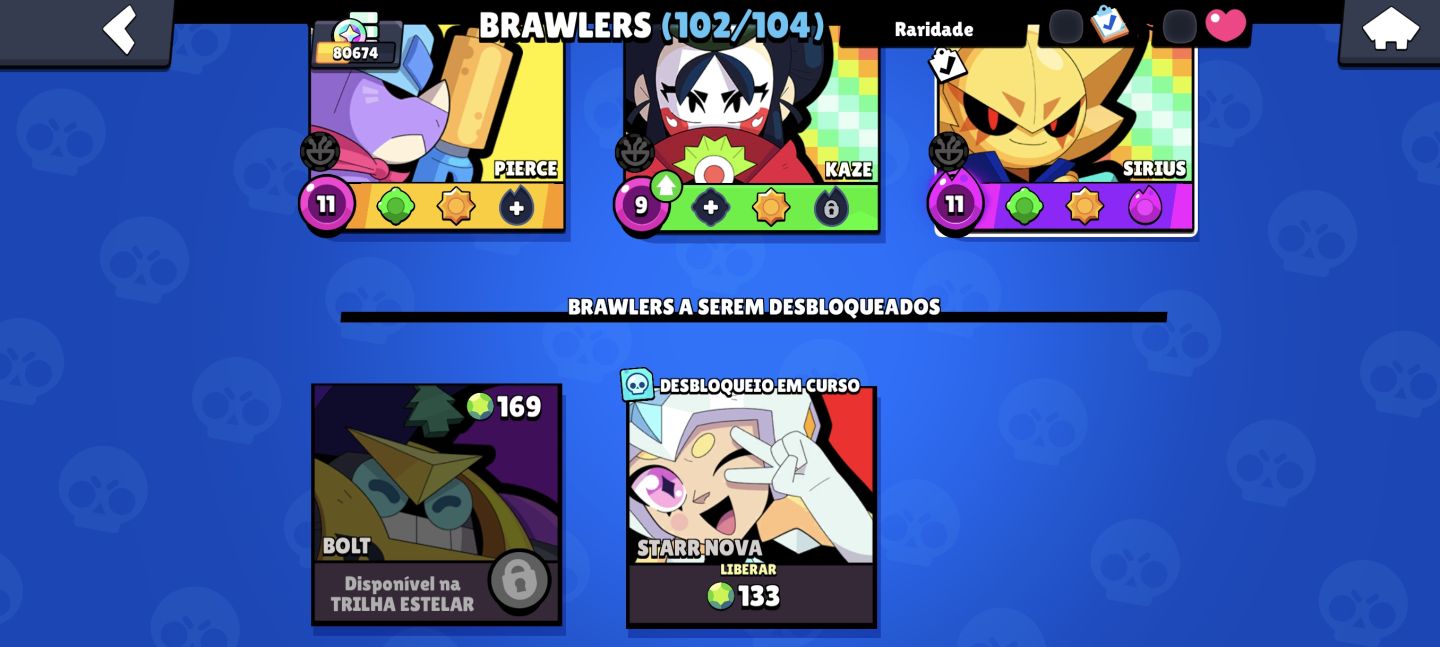 CONTA TOP DE BRAWL STARS COM 80K DE TROFÉUS E FAMA SOLAR