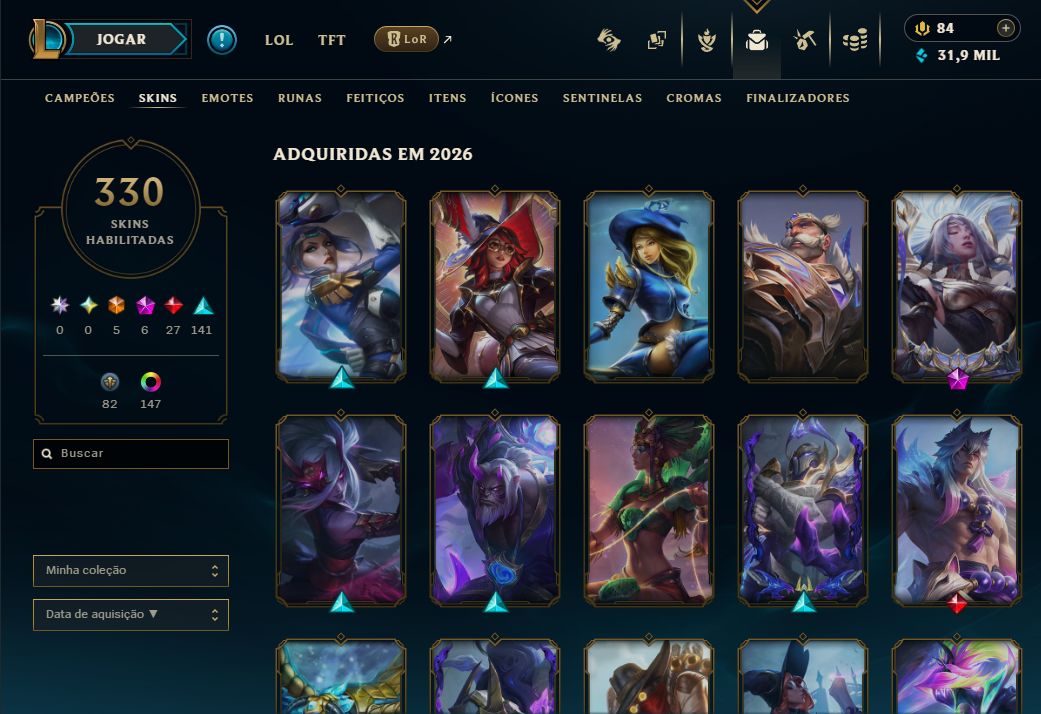 Conta League of Legends + Valorant | 330 Skins LoL | Main Akali |