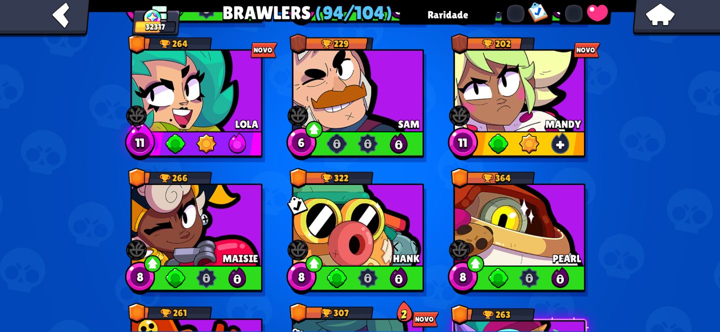 Conta de Braw Stars,97 brawlers,32k troféus.